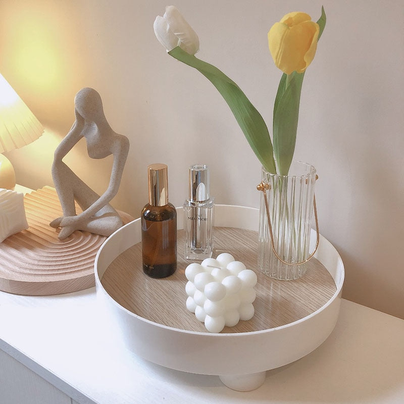 Nordic entrance Portrait decoration Modern simple household decorations Luxury tray desktop storage ins