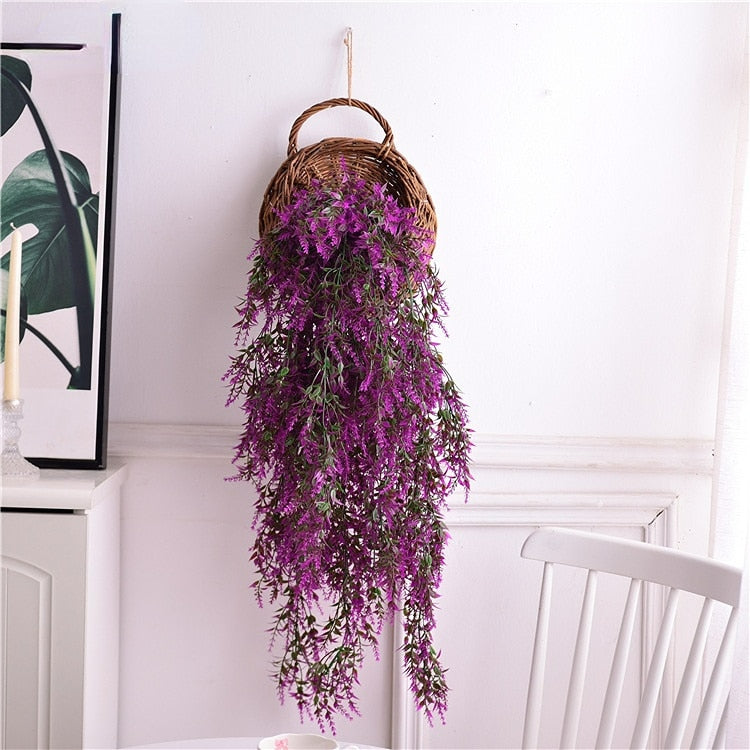 75cm Malt Grass Wall Hanging Artificial Flower Indoor and Outdoor Home Decoration Plant Artificial Flower Rattan