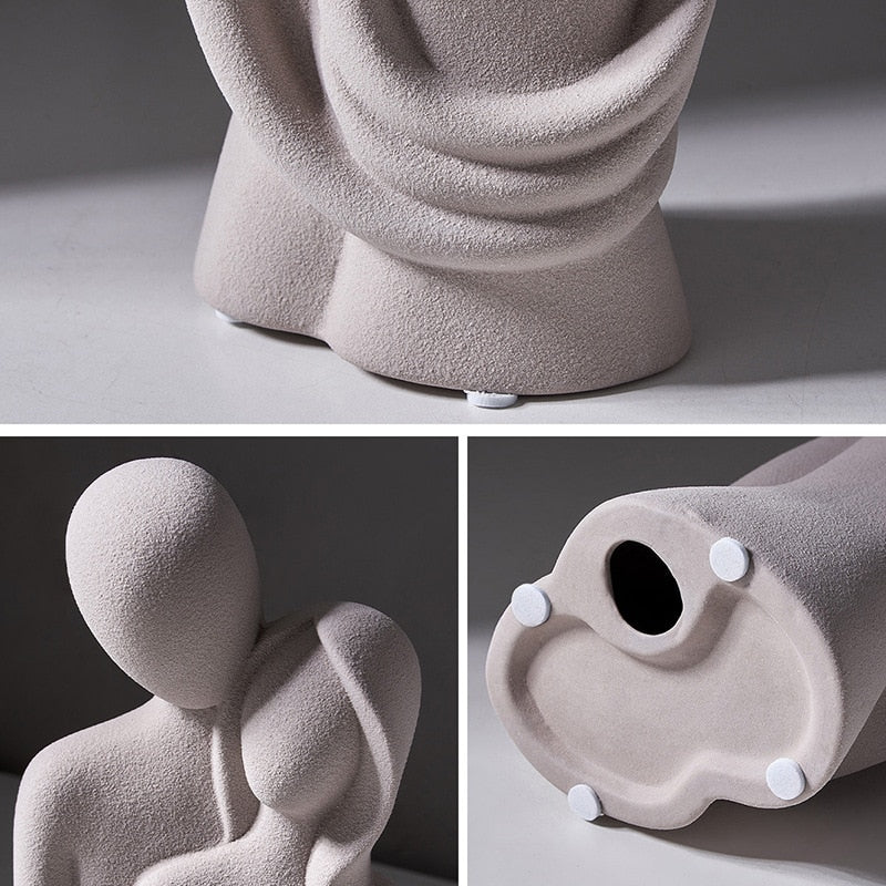 Statue Decoration Home Accessories Resin Abstract Sculpture Modern Art Couple Model Office Desk Decor Figurines for Living Room