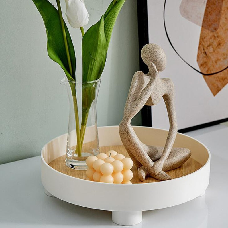 Nordic entrance Portrait decoration Modern simple household decorations Luxury tray desktop storage ins