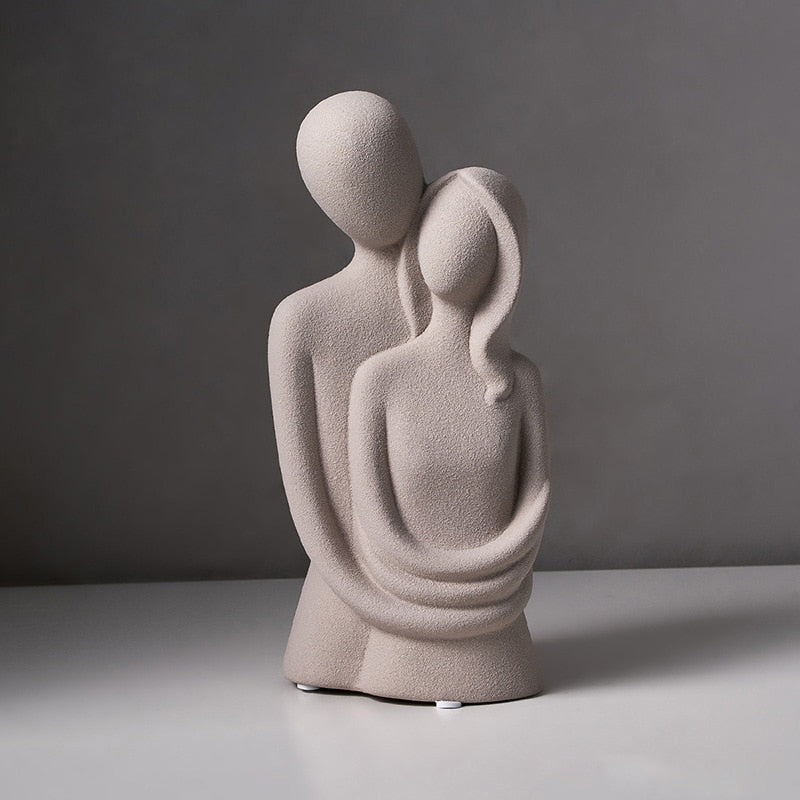 Statue Decoration Home Accessories Resin Abstract Sculpture Modern Art Couple Model Office Desk Decor Figurines for Living Room
