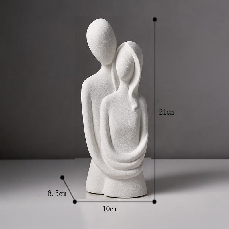 Statue Decoration Home Accessories Resin Abstract Sculpture Modern Art Couple Model Office Desk Decor Figurines for Living Room