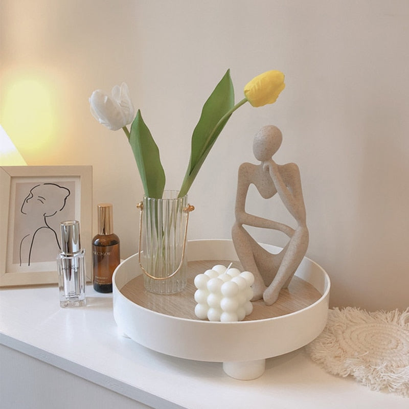 Nordic entrance Portrait decoration Modern simple household decorations Luxury tray desktop storage ins